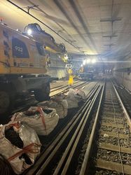 Arbeiten im Bielefelder StadtBahn-Tunnel