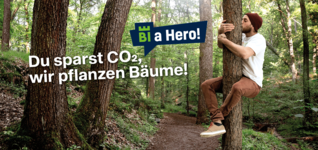 Du sparst CO2, wir pflanzen Bäume! Du sparst CO2, wir pflanzen Bäume!