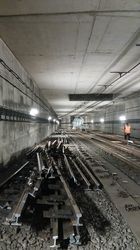 Arbeiten im Bielefelder StadtBahn-Tunnel