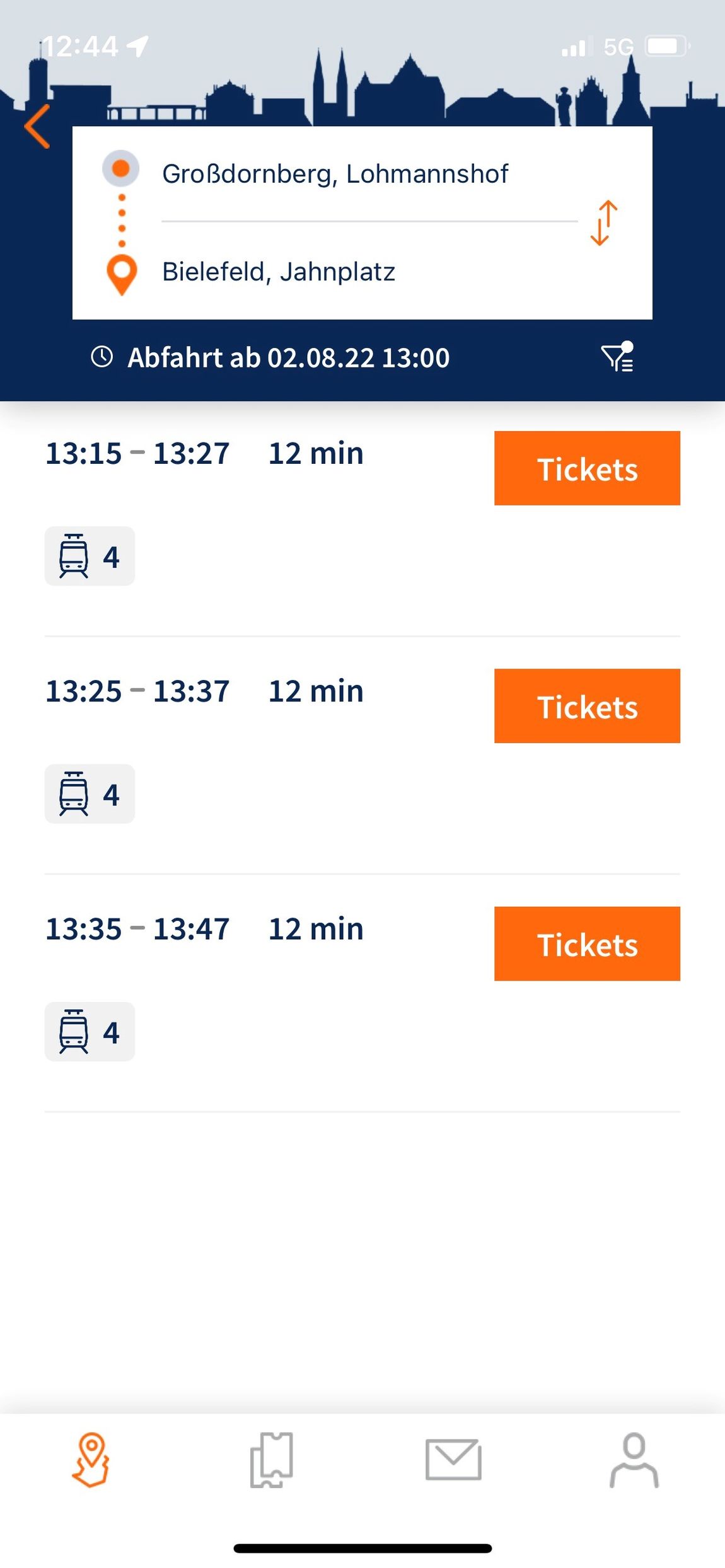 Fahrplanauskunft moBiel YOU App Fahrplanauskunft moBiel YOU App