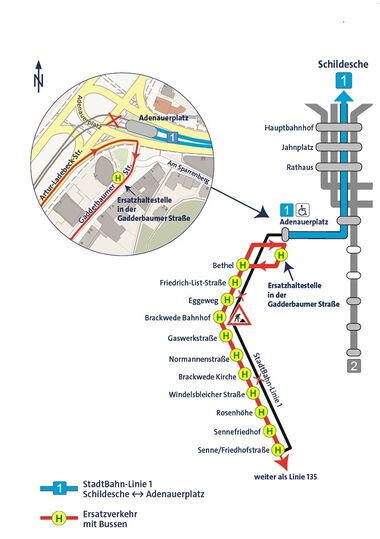 Grafik SEV Linie 1 vom 16. bis 18. Oktober 2020