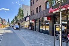 Aufnahme des Straßenbildes im fertigen 1. Bauabschnitt