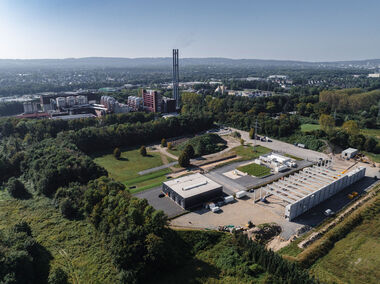 Innovationspark Sektorenkopplung: Drohnenübersicht des Geländes