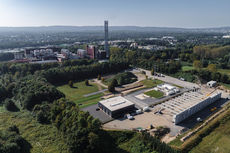 Innovationspark Sektorenkopplung: Drohnenübersicht des Geländes