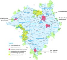 JobTicket: Karte zur Preisstufe A mit Beispielstädten