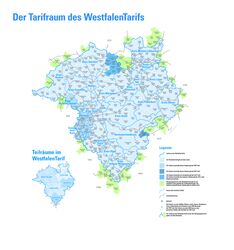 WestfalenTarif: Übersicht aller Kreise und Städte im WestfalenTarif (jpg) | Stand: 2024