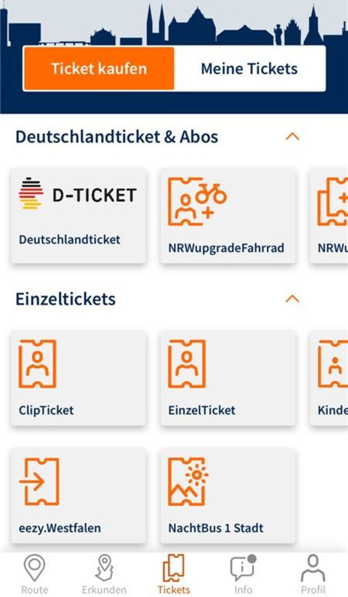 Kauf dir dein ClipTicket – nur in der moBiel YOU App