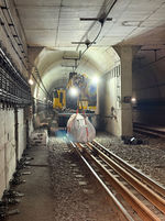 Arbeiten im Bielefelder StadtBahn-Tunnel