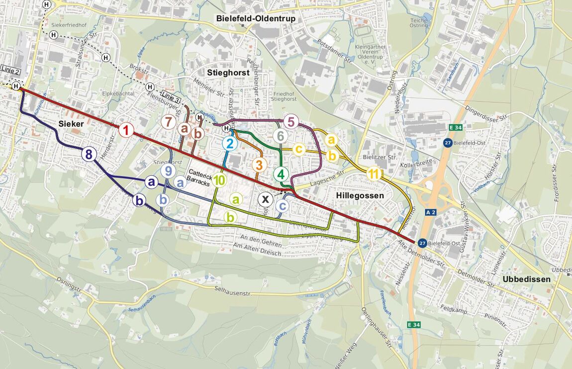 StadtBahn-Ausbau nach Hillegossen: Gesammelte Trassenvarianten nach der ersten Veranstaltung