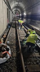 Arbeiten im Bielefelder StadtBahn-Tunnel
