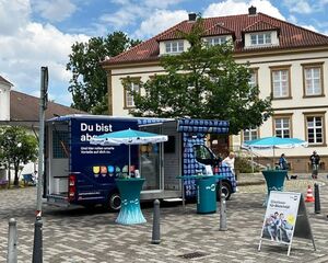Unser Aktionsmobil der Stadtwerke Bielefeld Gruppe ist für dich vor Ort.