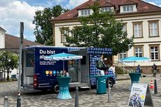 Unser Aktionsmobil der Stadtwerke Bielefeld Gruppe ist f&uuml;r dich vor Ort.