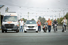 Moderne Mobilität in Ergänzung zu Bus und Bahn: Anton, CITYca, Alma, Siggi und TIER. Moderne Mobilität in Ergänzung zu Bus und Bahn: Anton, CITYca, Alma, Siggi und TIER.