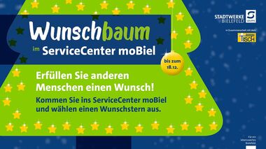 Wunschbaumaktion vorm ServiceCenter moBiel, 2020 Info zur Wunschbaumaktion vorm ServiceCenter moBiel, 2020