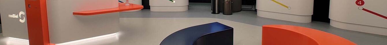 Wir sind für dich da – im ServiceCenter moBiel | Ansicht des modernisierten ServiceCenters von moBiel