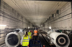 Arbeiten im Bielefelder StadtBahn-Tunnel