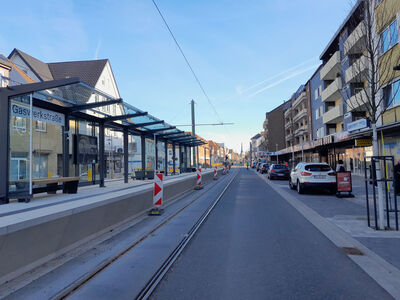 Hochbahnsteig Gaswerkstraße im März 2025