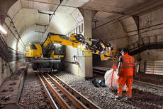 Arbeiten im Bielefelder StadtBahn-Tunnel