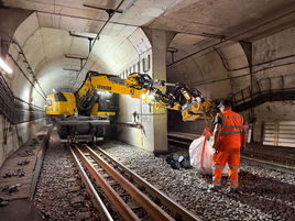 Arbeiten im Bielefelder StadtBahn-Tunnel