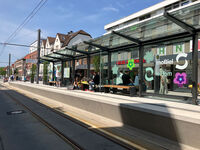 Einer der neuen Hochbahnsteige in Brackwede