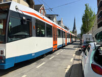 StadtBahn in der Hauptstraße in Brackwede
