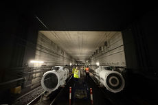 Arbeiten im Bielefelder StadtBahn-Tunnel