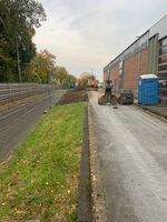 Die Fl&auml;che auf dem Betriebshof vor dem Bau der Vamos-Halle.