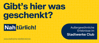 Gibt's hier was geschenkt? Nahtürlich! Im Stadtwerke Club. Gibt's hier was geschenkt? Nahtürlich! Im Stadtwerke Club.