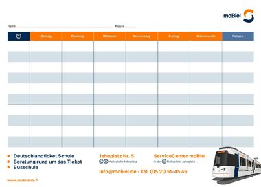Alle Termine im Blick: Mit dem moBiel-Stundenplan